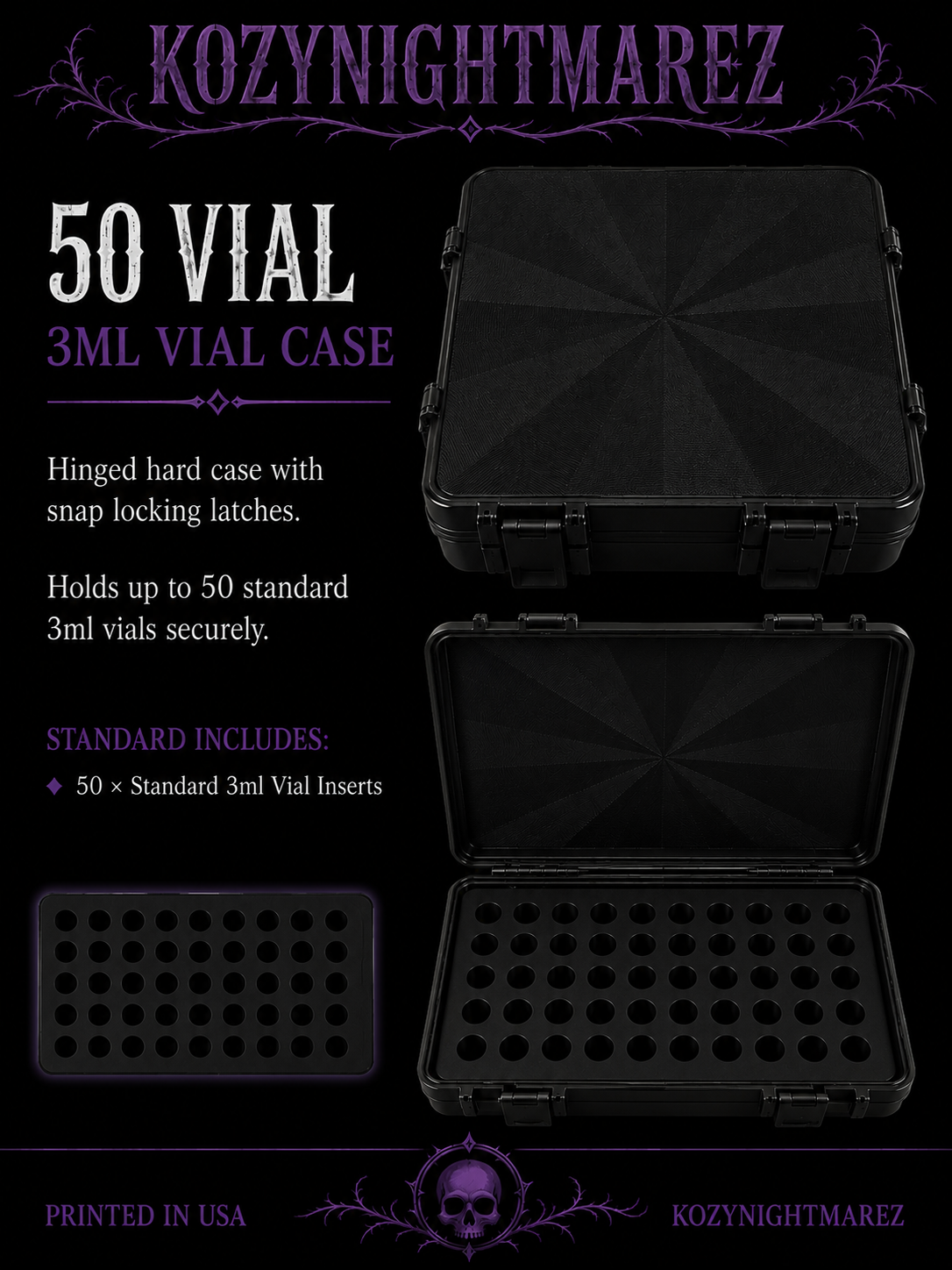 50 Standard 3ml Vial Case