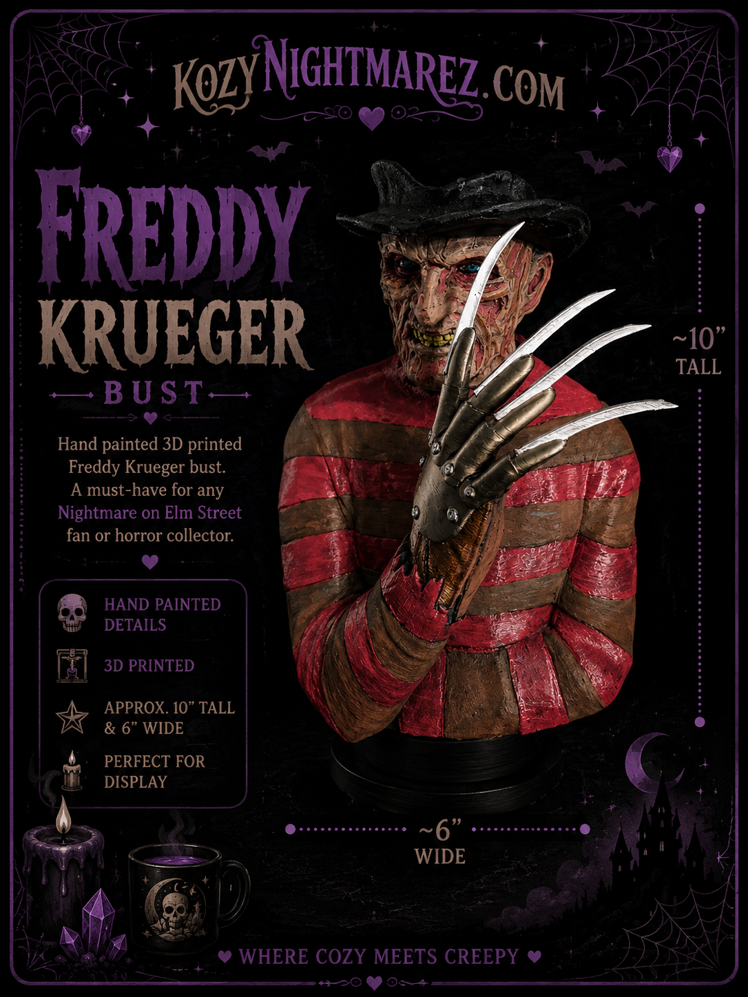 Freddy Krueger Bust