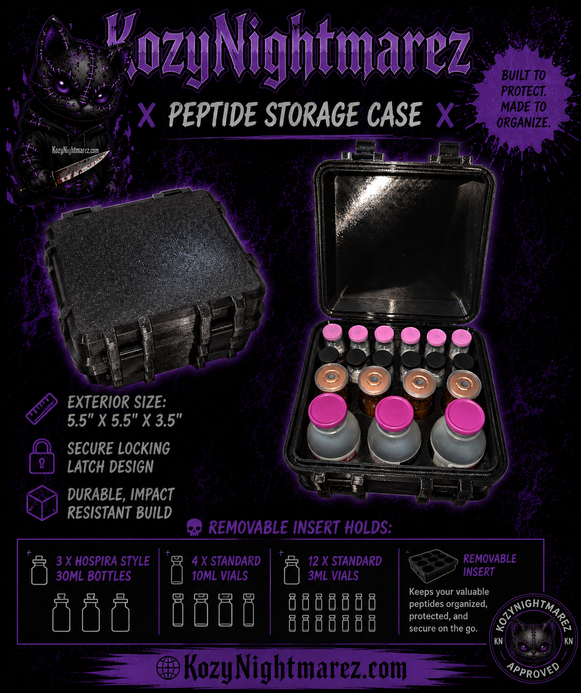 The Vault Case - Holds 3 x 30ml + 4 x 10ml + 12 x 3ml Vials