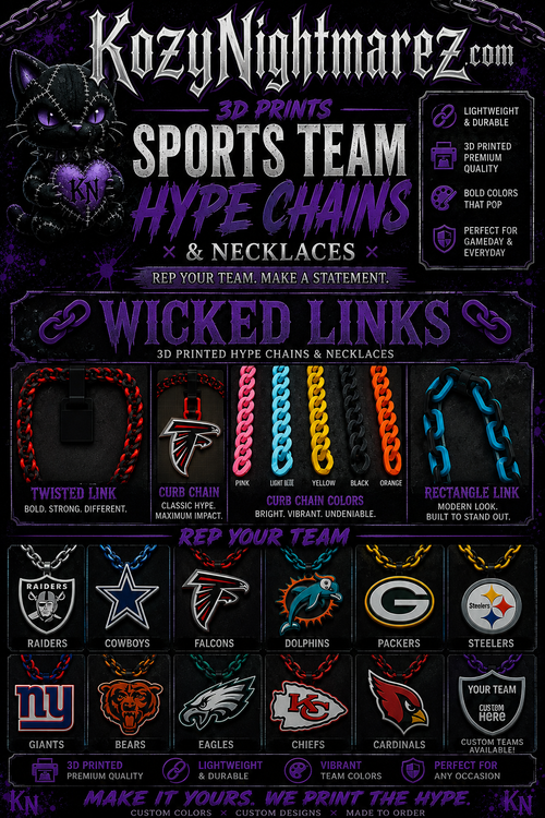 Wicked Links 3D printed hype chains and necklaces
